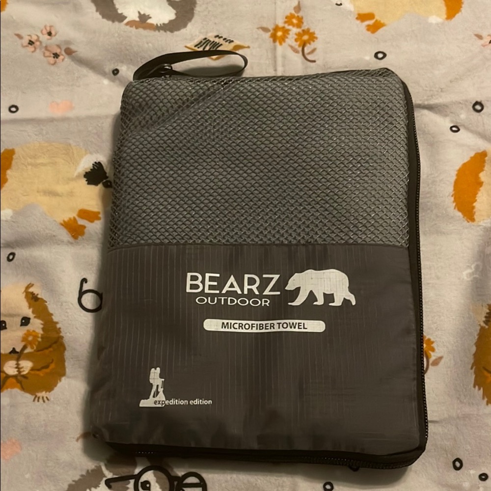 Gray Microfiber Towel Bag